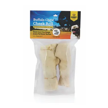 Advanced Pet Products Buffalo Cheek Roll - Large 2pc Nouvel Arrivage