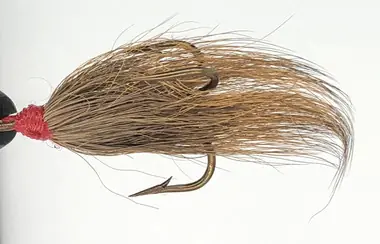 Achetez Aujourd'hui 10 Flies - Brown Bucktail w/ Red Head on Bronze 1/0 Mustad Treble Hook