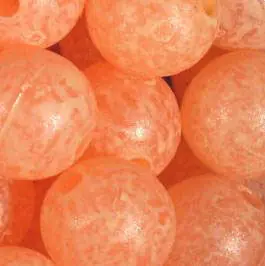 Troutbeads - 10mm 15ct - Mottledbeads Glo Roe Bon Plan