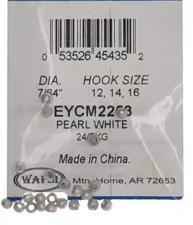 Meilleur Choix Wapsi Cyclops Beads - 24 per pack - Pearl White 7/64"