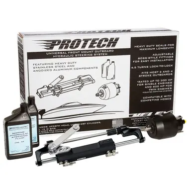 Achetez Aujourd'hui Uflex PROTECH 1.1 Front Mount OB Hydraulic System - Includes UP28 FM Helm, Oil & UC128-TS/1 Cylinder - No Hoses