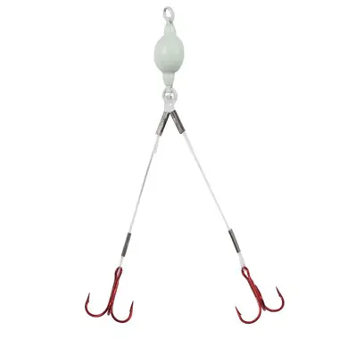 Meilleur Prix Northland Weighted Predator Mini Rig - Mono - #12 Treble - Glo White