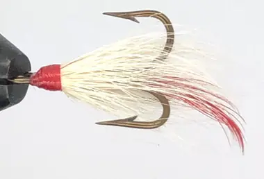 10 Flies - White Buck Red Head Red Tail Bronze 2 Mustad Treble Hook Seulement Aujourd'hui