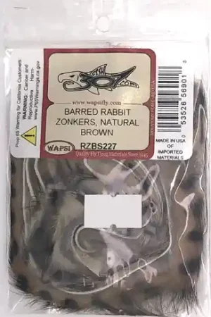 Wapsi Barred Rabbit Zonkers - Natural Brown Authentique