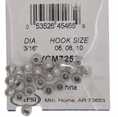 Wapsi Cyclops Beads - 24 per pack - Pearl White 3/16" Offre Limitée