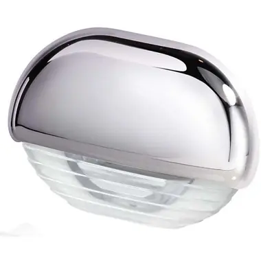 Achat Immédiat Hella Marine White LED Easy Fit Step Lamp w/Chrome Cap