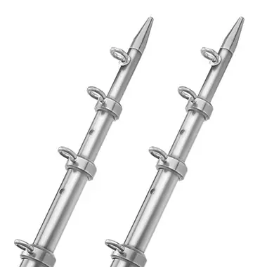 Acheter Direct TACO 15' Telescopic Outrigger Poles HD 1-" - Silver/Silver