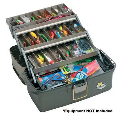Populaire Plano Guide Series Tray Tackle Box - Graphite/Sandstone