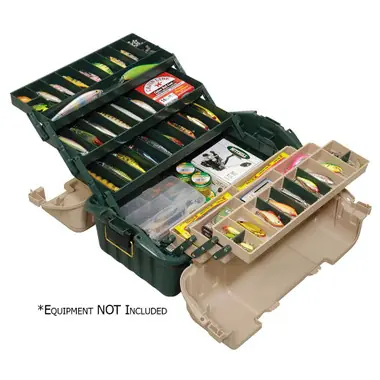 Plano Hip Roof Tackle Box w/6-Trays - Green/Sandstone - 66569 Commande En Gros