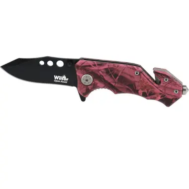 6" Open Assist Pink Camo Knife Prix Cassé