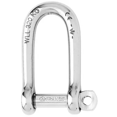 Wichard Self-Locking Long D Shackle - 10mm Diameter - 13/32" Expédition Rapide