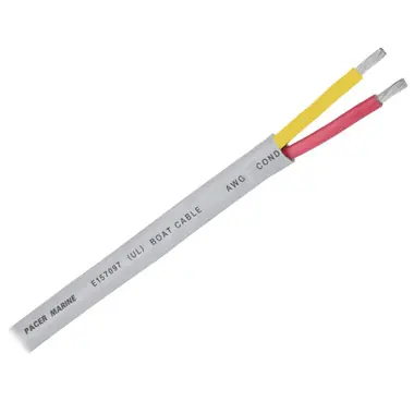 Acheter Direct Pacer 12/2 AWG Round Safety Duplex Cable - Red/Yellow - 100'