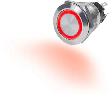 Acheter En Ligne Blue Sea 4163 10a Push Button Led Ring Switch Off-(on) Red Momentary On
