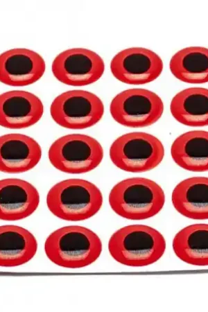Les yeux époxy Pike Monkey Fluo Rouge 10.0mm Nouveauté