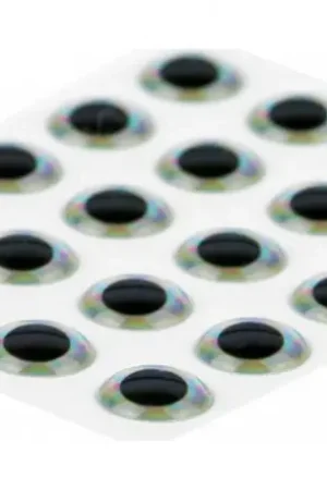 Top Vente Yeux Epoxy Traun River 3D Siver 15mm (21pcs)