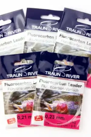Bas de ligne TRAUN RIVER Fluorocarbon 2m75 0.14mm 6X 1.6kg Solde