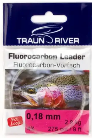 Prix Choc Bas de ligne TRAUN RIVER Fluorocarbon 2m75 0.18mm 4X 2.8kg