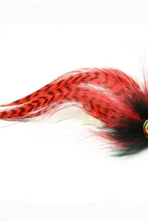 Commander Vite Mouche à brochet TRAUN RIVER Predator Candy Tube Heavy red grizzly H3/0 21cm