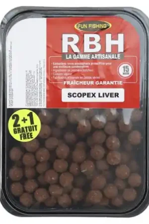 Expédié Aujourd'hui Bouillettes FUN FISHING RBH scopex-liver 20mm - 800gr