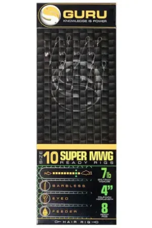 Quantité Limitée Bas de ligne GURU Super MWG Ready Rigs 10cm 0.19mm n°10