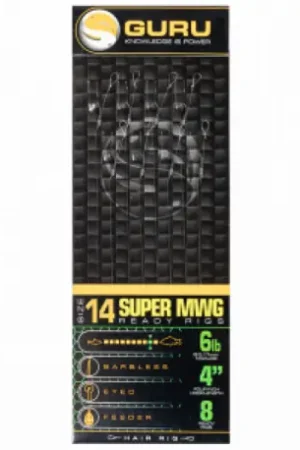 Remise Bas de ligne GURU Super MWG Ready Rigs 10cm 0.19mm n°14