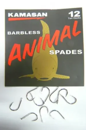 Haute Qualité Hameçons KAMASAN Animal Spade barbless - N°14