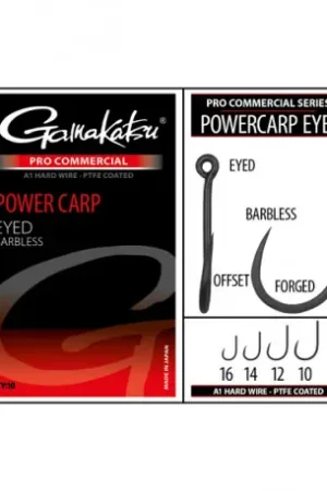 Must-Have Hameçons GAMAKATSU power carp eyed Barbless n°12