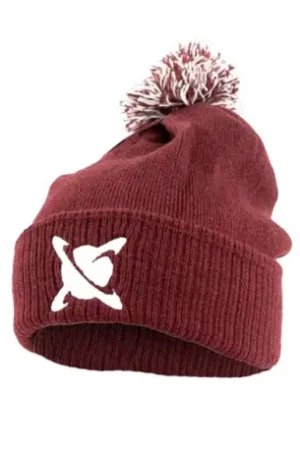 Nouvel Arrivage Bonnet CCMOORE burgundy bobble hat