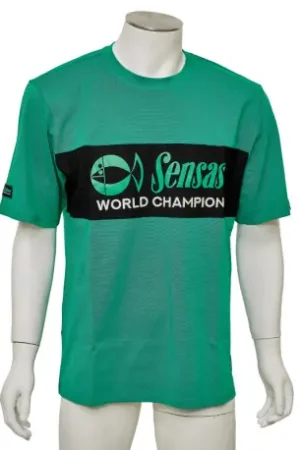T-shirt SENSAS Fashion Club noir et vert - taille M Offre Exclusive