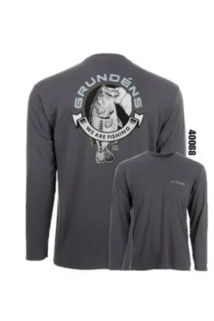 Tee shirt technique GRUNDENS Long Sleeve Bass print M Expédition Rapide