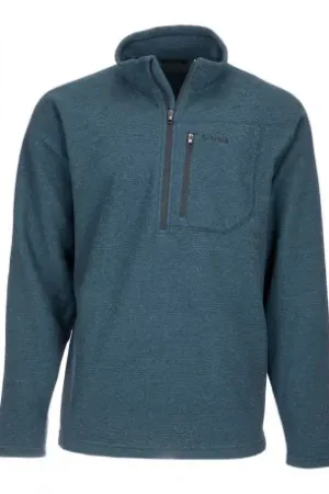 Affaire À Saisir Pull SIMMS Rivershed Quarter Zip Dark Moon T. S