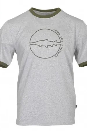 Bon Plan T-SHIRT Save VISION Grey Olive Taille S