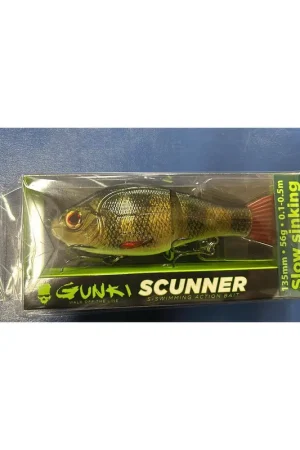 Leurre GUNKI Scunner 135mm s twin natural skin perch Dernière Chance