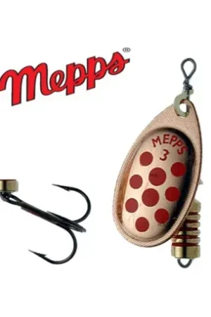 Solde Cuiller MEPPS Aglia n°2 Cuivre points Rouges