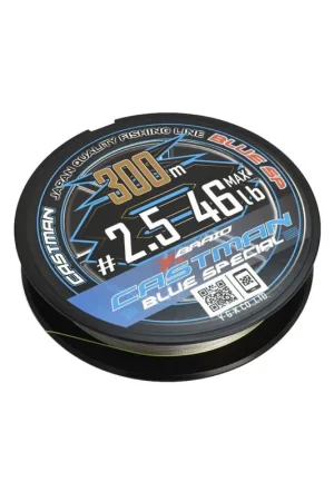 Tresse YGK (X BRAID) Castman blue special PE3 52Lbs 300m Promotion Saisonnière