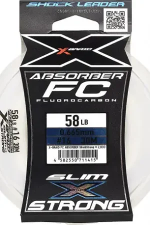 Fluorocarbone YGK (X-BRAID) FC Absorber slim strong 0.66mm 58Lb 30m Offre Spéciale