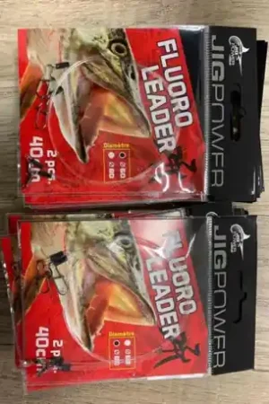 Bas de ligne fluorocarbone JIG POWER 0.60mm 40cm (2 pièces) Commande En Gros