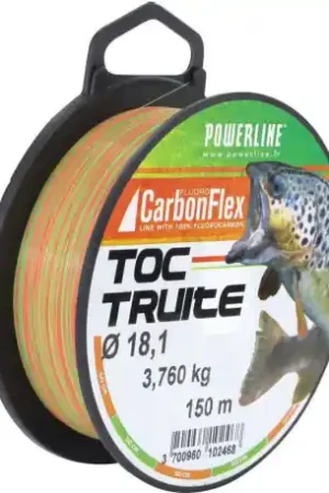 Nylon POWERLINE Carbonflex Toc truite 0.16mm 3.050kg Populaire