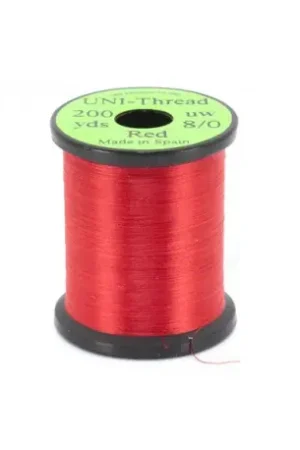 Fil de Montage UNI THREAD 8/0 200 yds Rouge Offre Exclusive