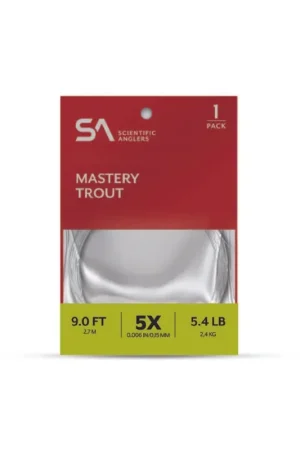Bas de ligne SCIENTIFIC ANGLERS Mastery Trout Flottant 2m70 0.10mm 7X 1.1KG Offre Spéciale