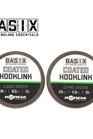 Vente Directe Tresse gainées KORDA Basix Coated Hooklink - 25Lbs/11.3kg-10M