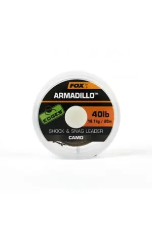 Tresse Armadillo FOX Shock & snag leader - 50Lb/22.7Kg - 20M - Camo Commande En Gros