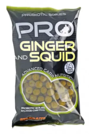 Dernière Chance Bouillettes STARBAITS Pro Ginger Squid 1kg 14mm