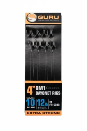 Bas de ligne GURU QM1 Bayonet rigs - 0.25 mm - 10 cm - N°10 Prix Promo