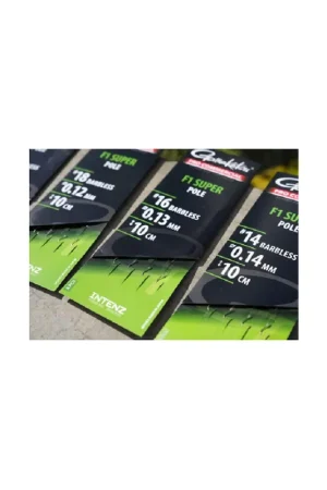 Bas de ligne GAMAKATSU f1 super 15cm hamecon 18- 0.12mm intenz Satisfait Ou Remboursé
