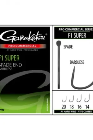 Commander Vite Hameçons GAMAKATSU F1 super spade Barbless n°18