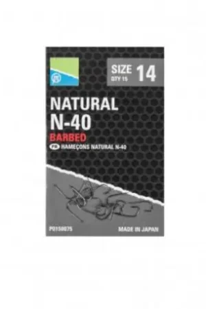 Acheter Direct Hameçons PRESTON Natural N-40 avec ardillon - N°16