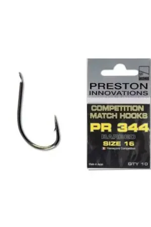 Promotion Saisonnière Hameçons PRESTON Competition match hooks PR 344 n°18