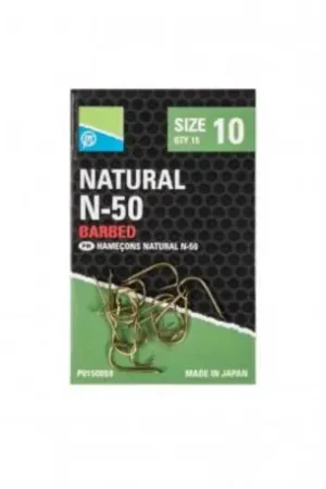 Top Vente Hameçons PRESTON Natural N-50 avec ardillon - N°16