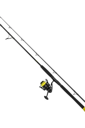 Prix Réduit Canne BLACK CAT hard core spin 20-200gr+ moulinet black passion FD 50
